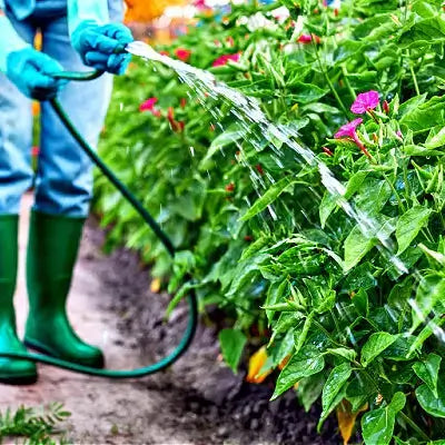 Watering Flowers at TN Nursery Garden - How to Protect Plants From Summer Heat