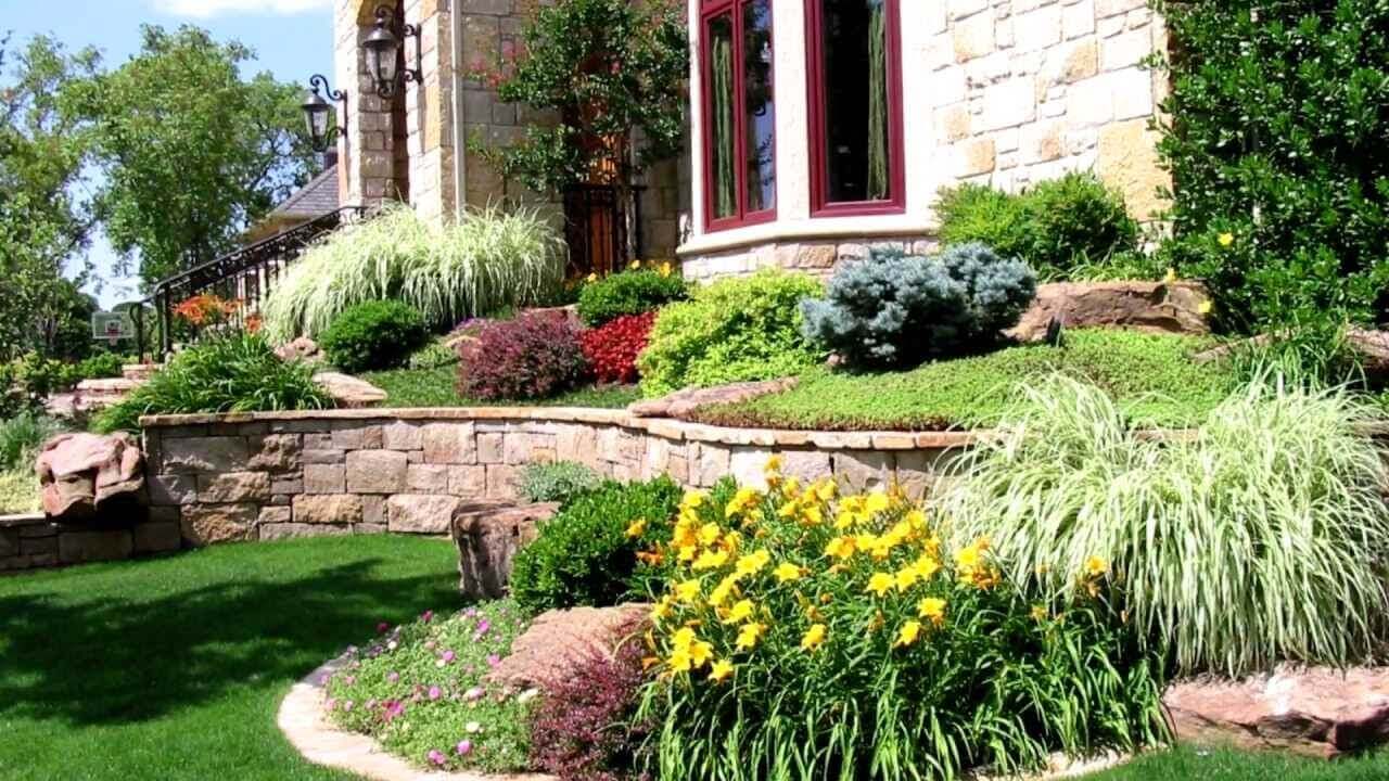 Lush Beautiful Garden With Perennials, Shrubs, and Trees