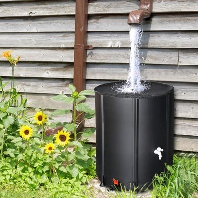 50 Gallon Rain Barrel Water Collector Collapsible Tank w /Spigot Filter US  SHIP | eBay